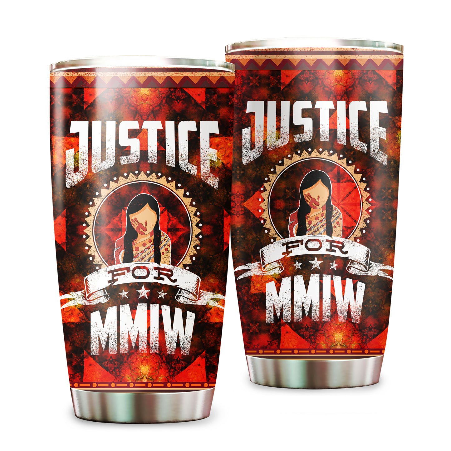 Justice For MMIW -  Native American Stainless Steel Tumbler 016