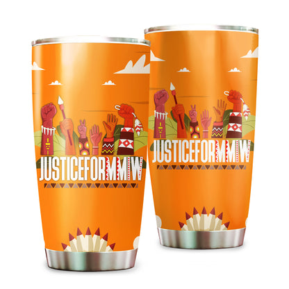 Justice For MMIW -  Native American Stainless Steel Tumbler 011