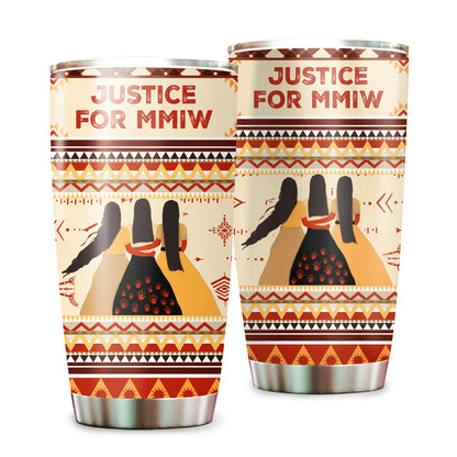 Justice For MMIW -  Native American Stainless Steel Tumbler 005