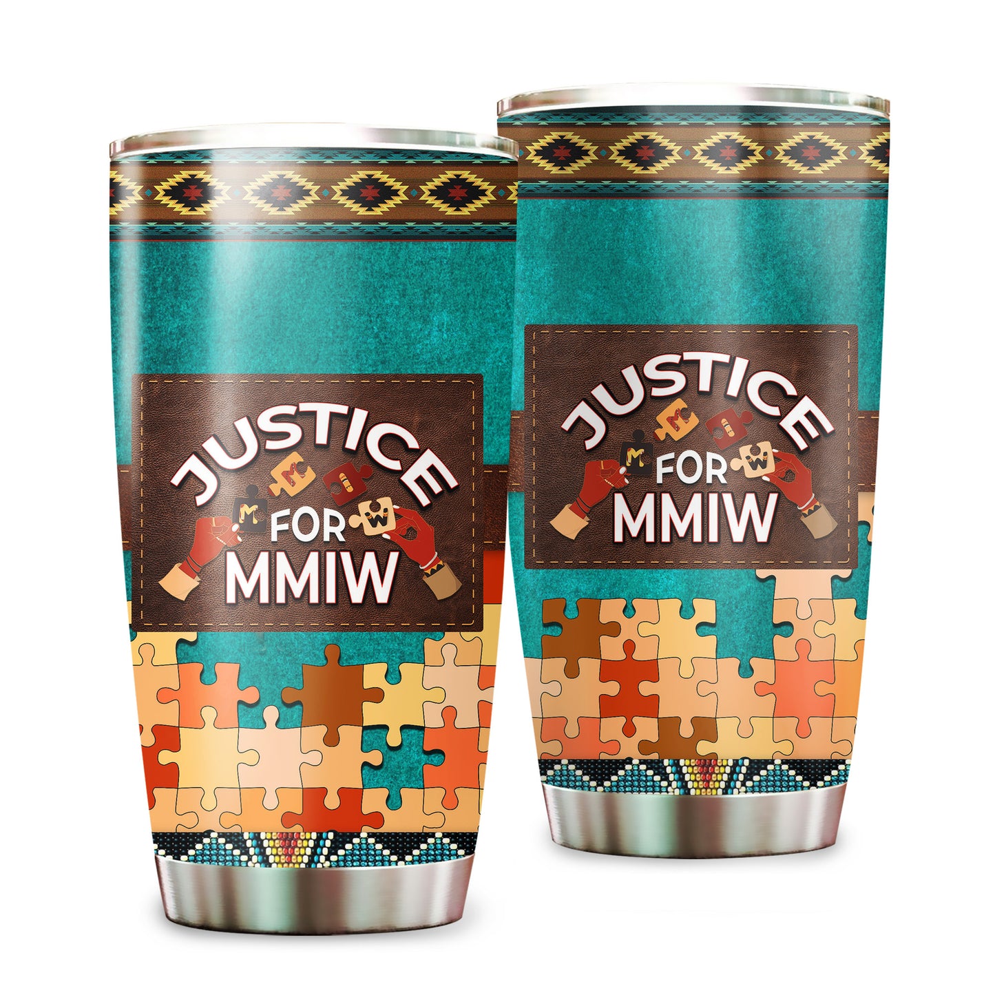 Justice For MMIW -  Native American Stainless Steel Tumbler 012