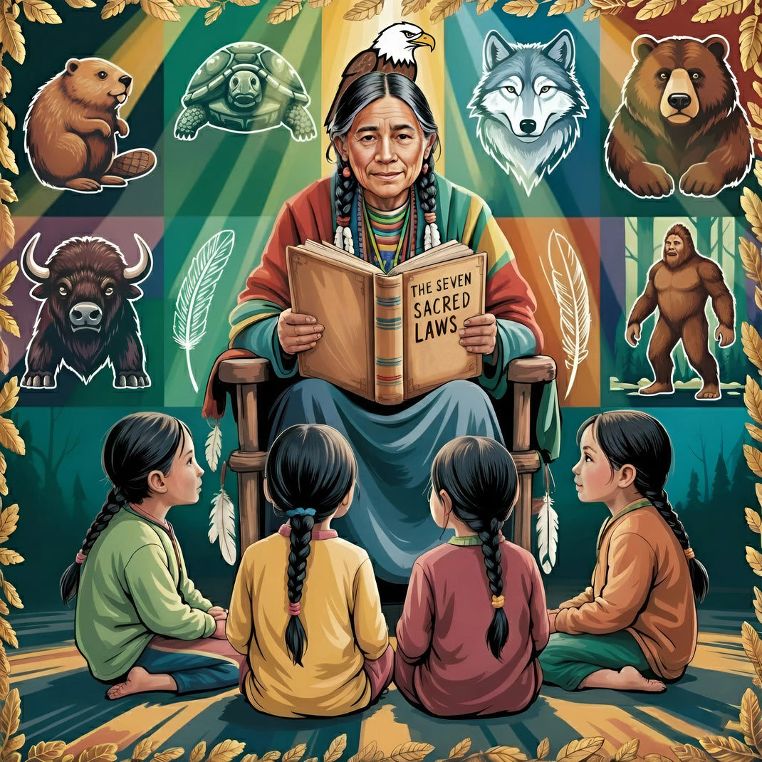 The Seven Sacred Laws Native American Indigenous Culture Poster/Canvas ...