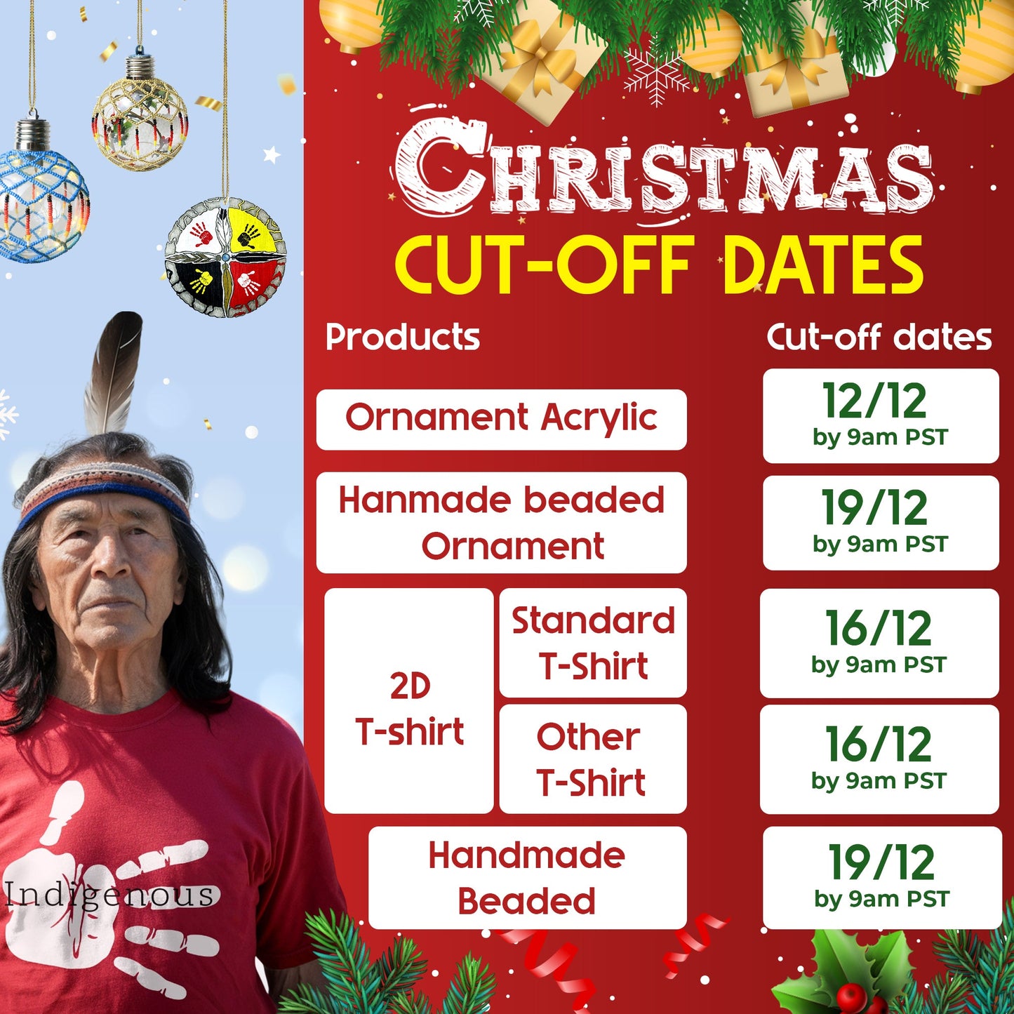 Sloth Native American - Unique Christmas Gift Decor Flat Acrylic