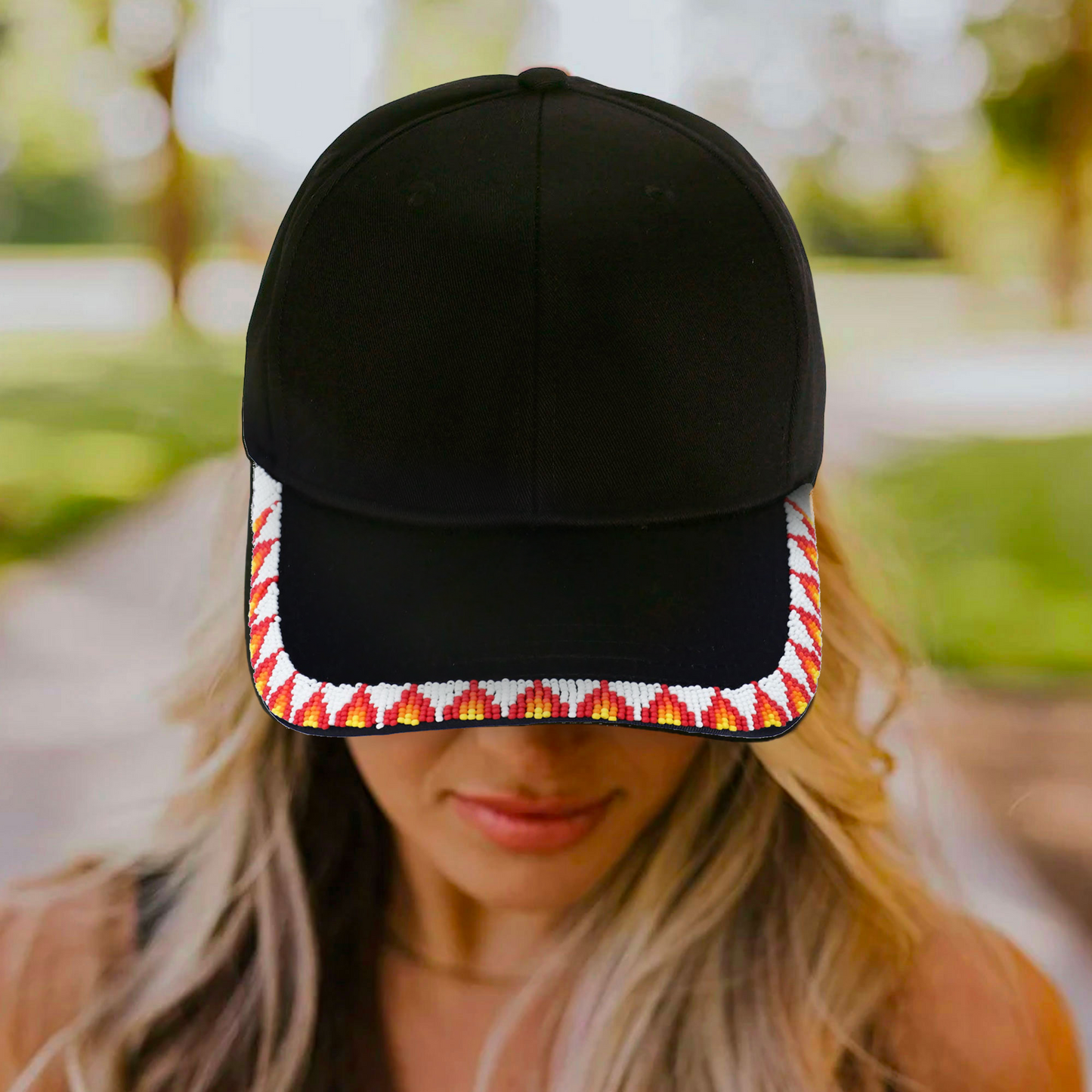 SALE 50% OFF - Baseball Cap With Brim Cotton Unisex Native American Style