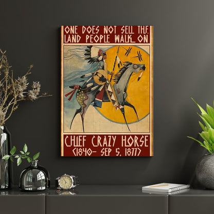 The Native American Chief Crazy Horse Poster/Canvas