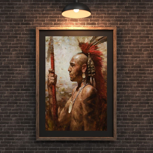 Abstract Native indian Feathered Poster/Canvas