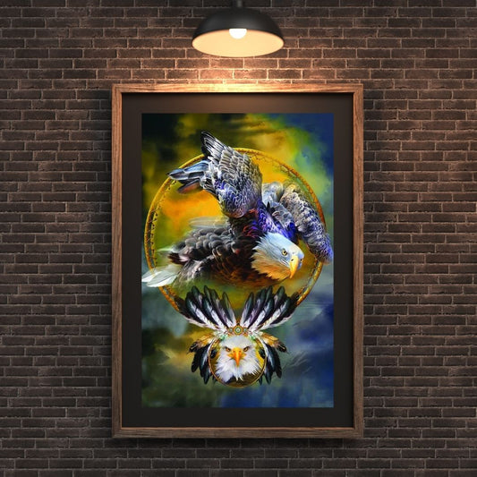 The Native American Eagle Wings Poster/Canvas