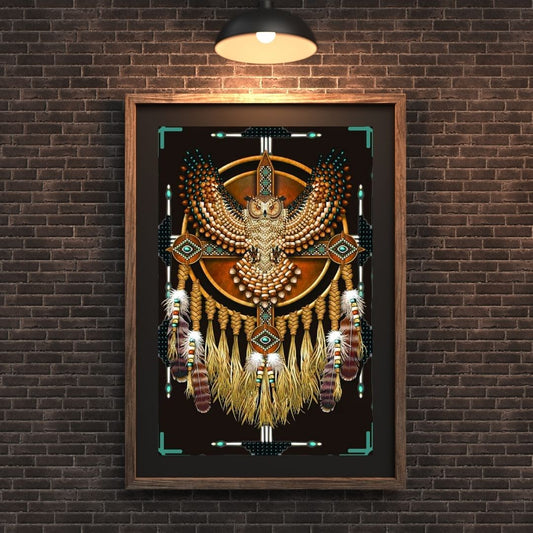 The Native American Dreamcatcher Owl Poster/Canvas