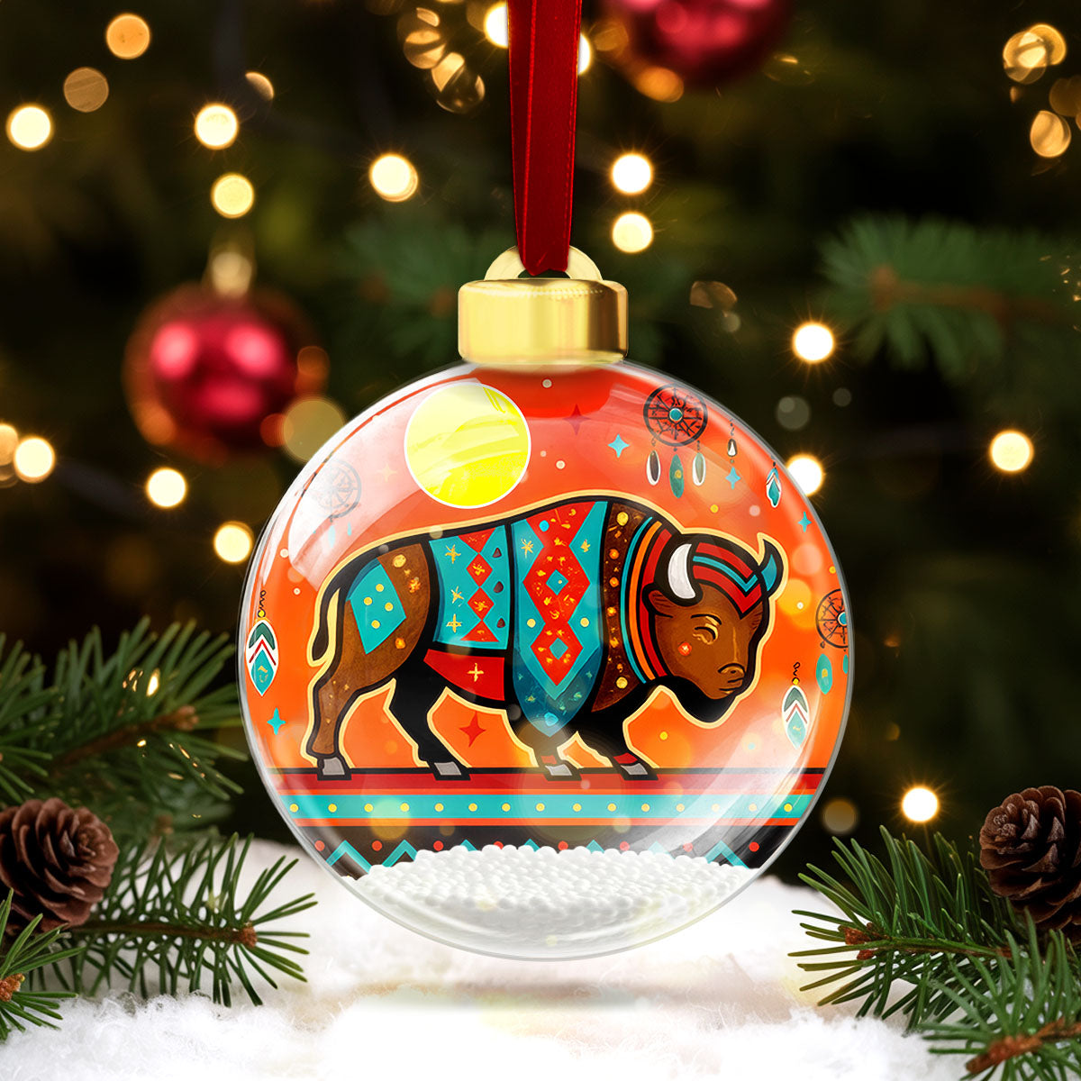 The Seven Laws Teachings Bauble Ornament - Indigenous Inspired for Holiday Decor