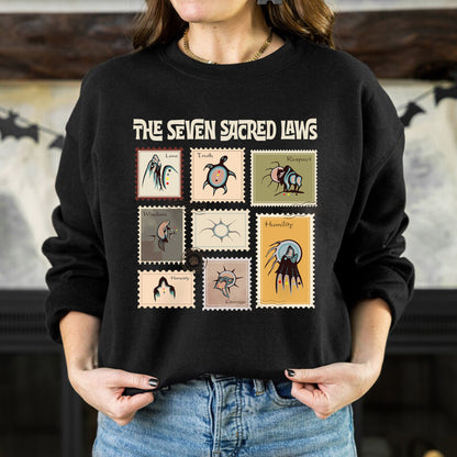 The Seven Sacred Teachings - Spirit Animal Graphic Unisex T-Shirt/T-Shirt V-Neck/Hoodie/Sweatshirt