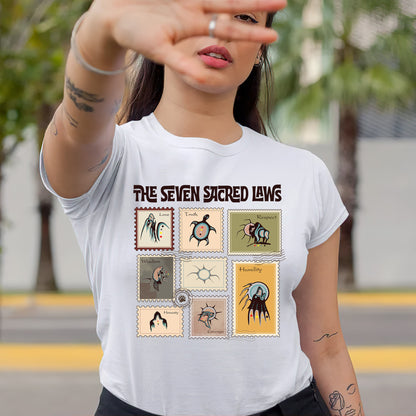 The Seven Sacred Teachings - Spirit Animal Graphic Unisex T-Shirt/T-Shirt V-Neck/Hoodie/Sweatshirt