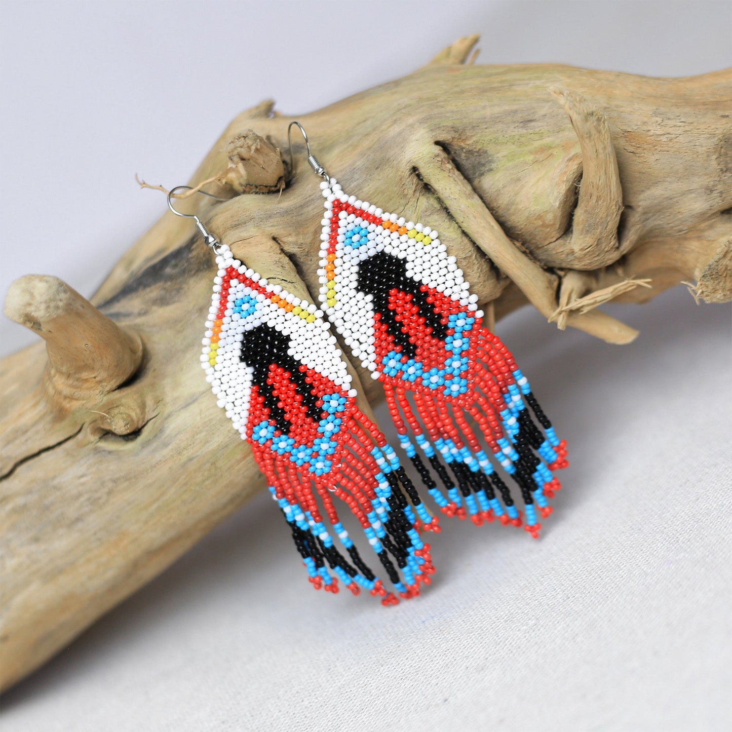 SALE 50% OFF - Indigenous Women Pattern Beaded Handmade Earrings For Women