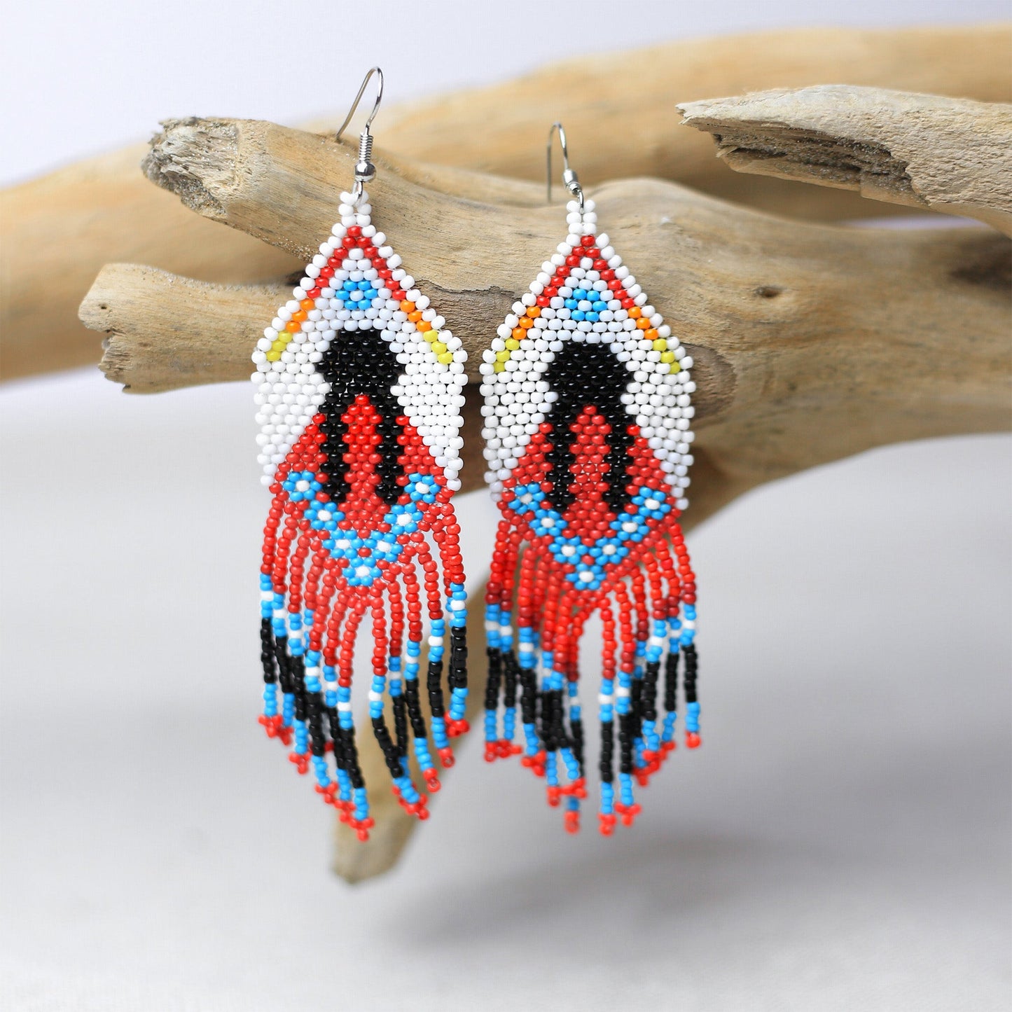 SALE 50% OFF - Indigenous Women Pattern Beaded Handmade Earrings For Women