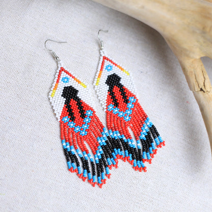 SALE 50% OFF - Indigenous Women Pattern Beaded Handmade Earrings For Women