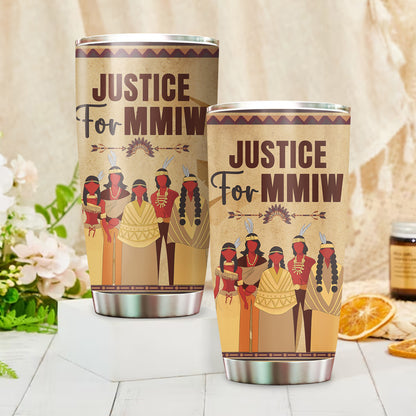 Justice For MMIW -  Native American Stainless Steel Tumbler 002