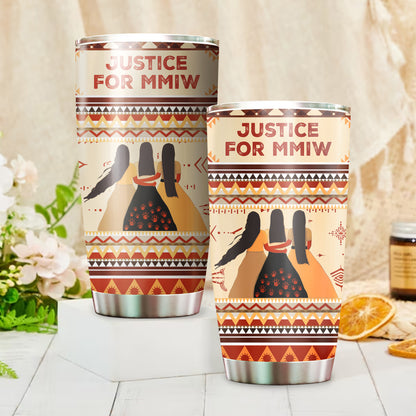 Justice For MMIW -  Native American Stainless Steel Tumbler 005