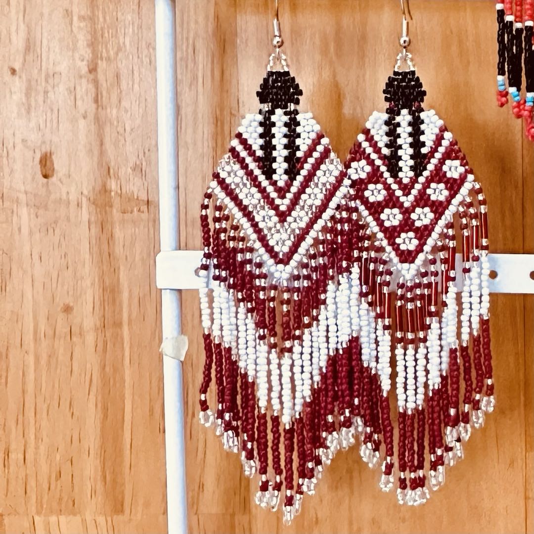 SALE 50% OFF - Indigenous Women Pattern Beaded Handmade Earrings For Women