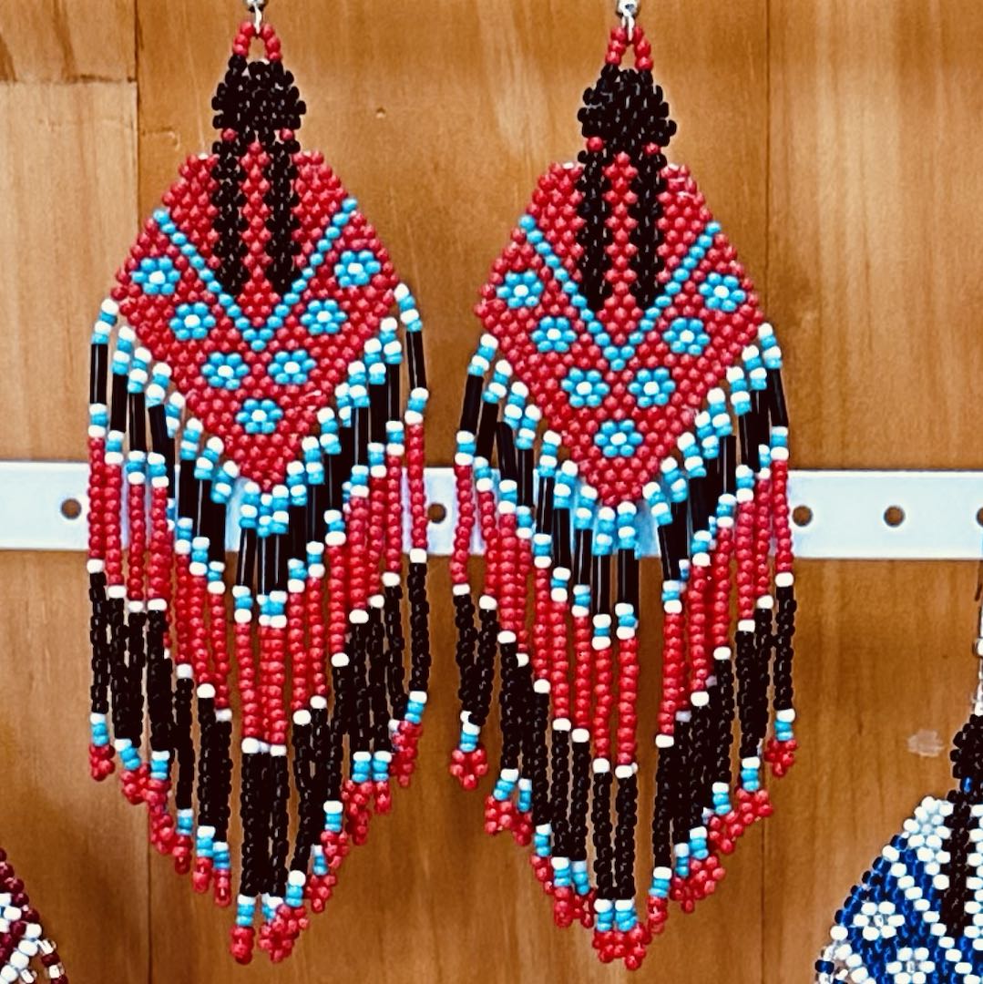 SALE 50% OFF - Indigenous Women Pattern Beaded Handmade Earrings For Women