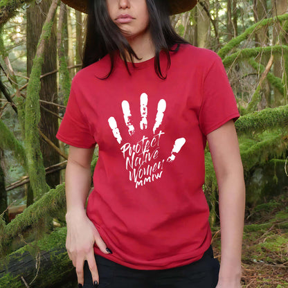 MMIW Protect Native Women Red Hand Unisex T-Shirt/T-Shirt V-Neck/Hoodie/Sweatshirt