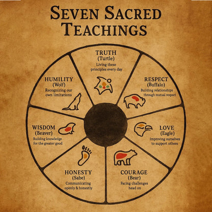 The Seven Sacred Laws - Respect Native American Unisex T-Shirt/T-Shirt V-Neck/Hoodie/Sweatshirt