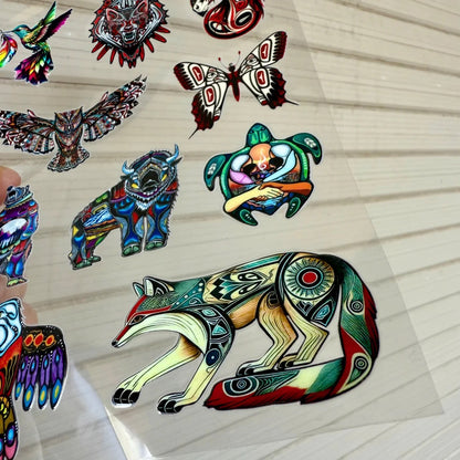 Sacred 10 Animal Spirits 3D Decal Set - High-Quality UV DTF