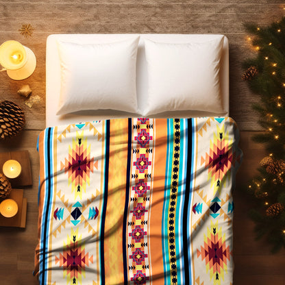 Native American Pattern Soft And Warm Fleece Blanket