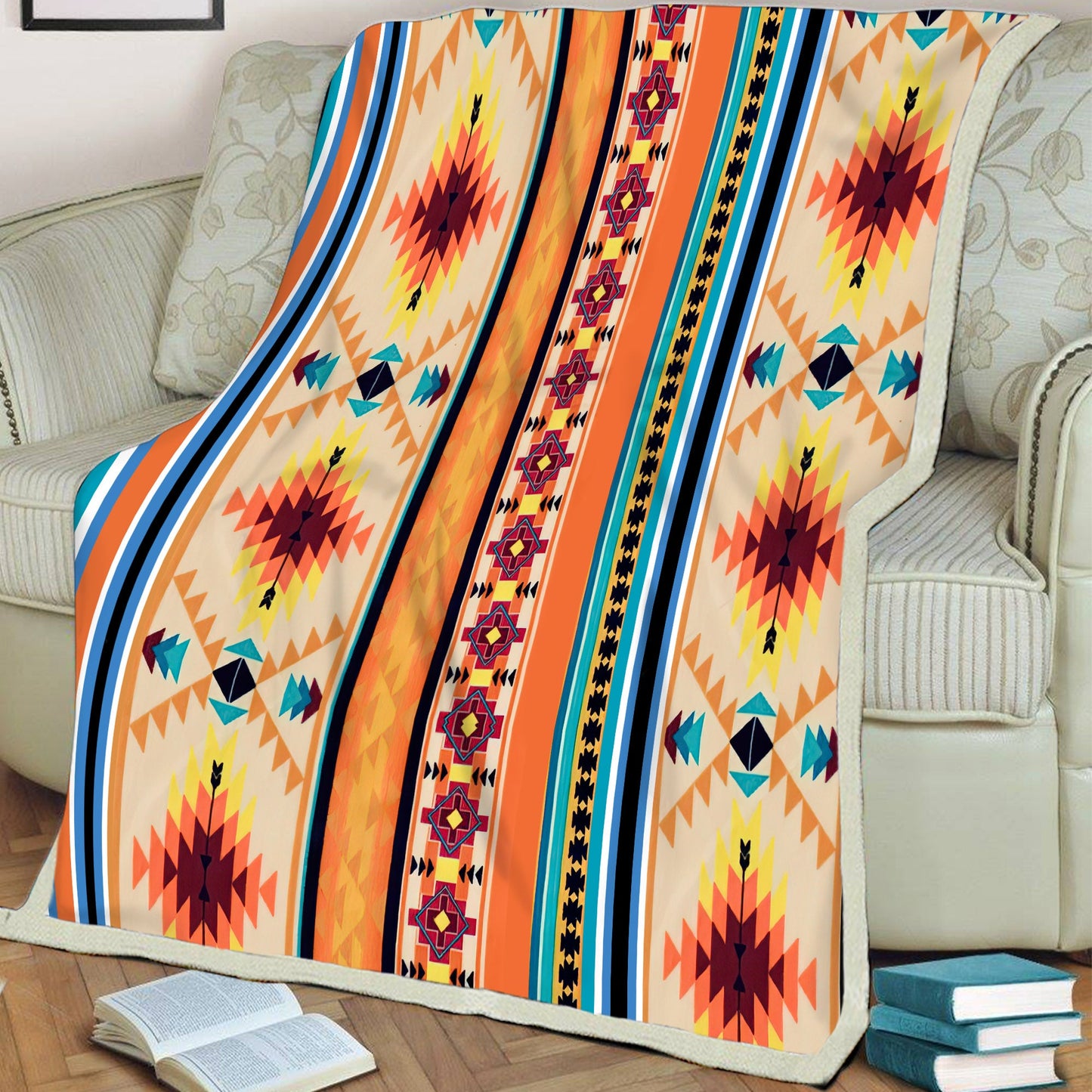 Native American Pattern Soft And Warm Fleece Blanket