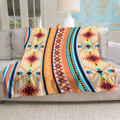 Native American Pattern Soft And Warm Fleece Blanket