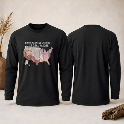 Native Tribes Map of America - Without Illegal Aliens Unisex Long Sleeve