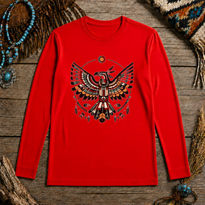 Sacred Thunderbird Spirit -Inspired Geometric Design Unisex Long Sleeve