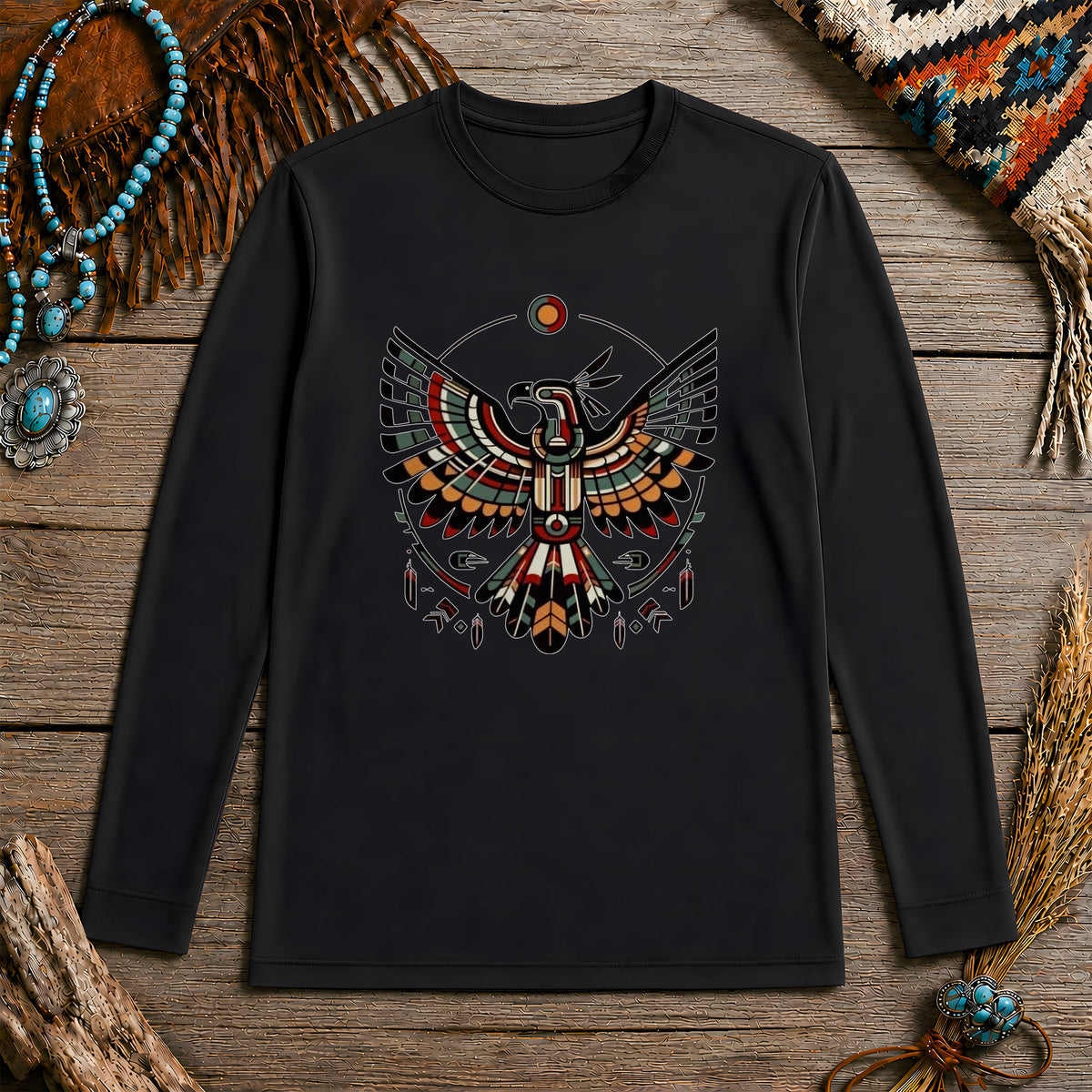 Sacred Thunderbird Spirit -Inspired Geometric Design Unisex Long Sleeve