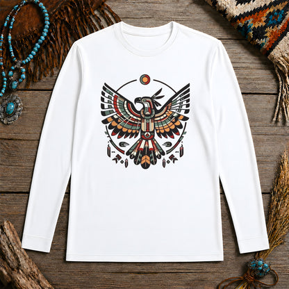 Sacred Thunderbird Spirit -Inspired Geometric Design Unisex Long Sleeve