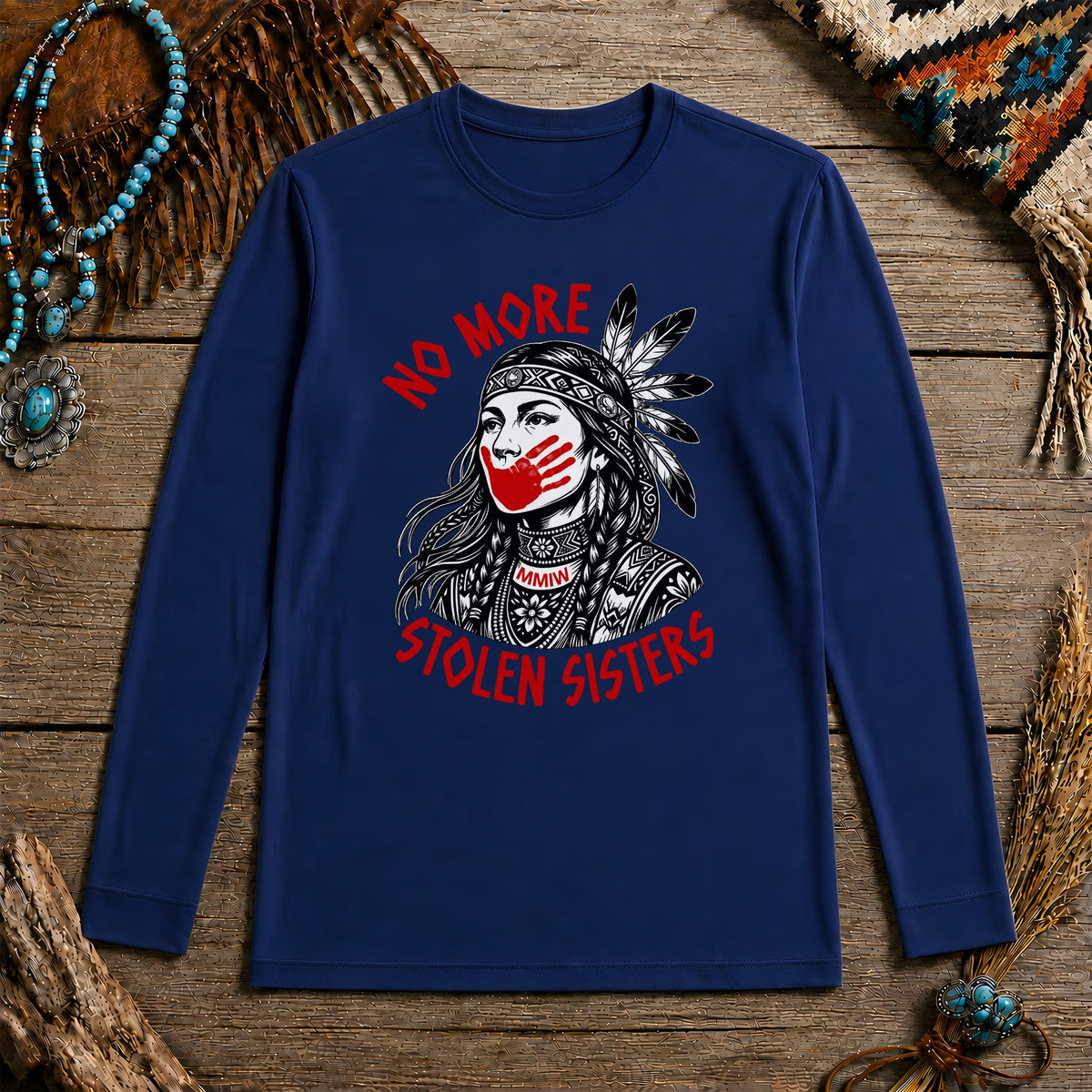 No More Stolen Sisters Feather Unisex Long Sleeve