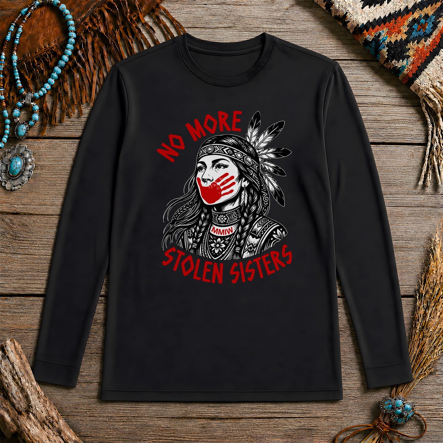 No More Stolen Sisters Feather Unisex Long Sleeve