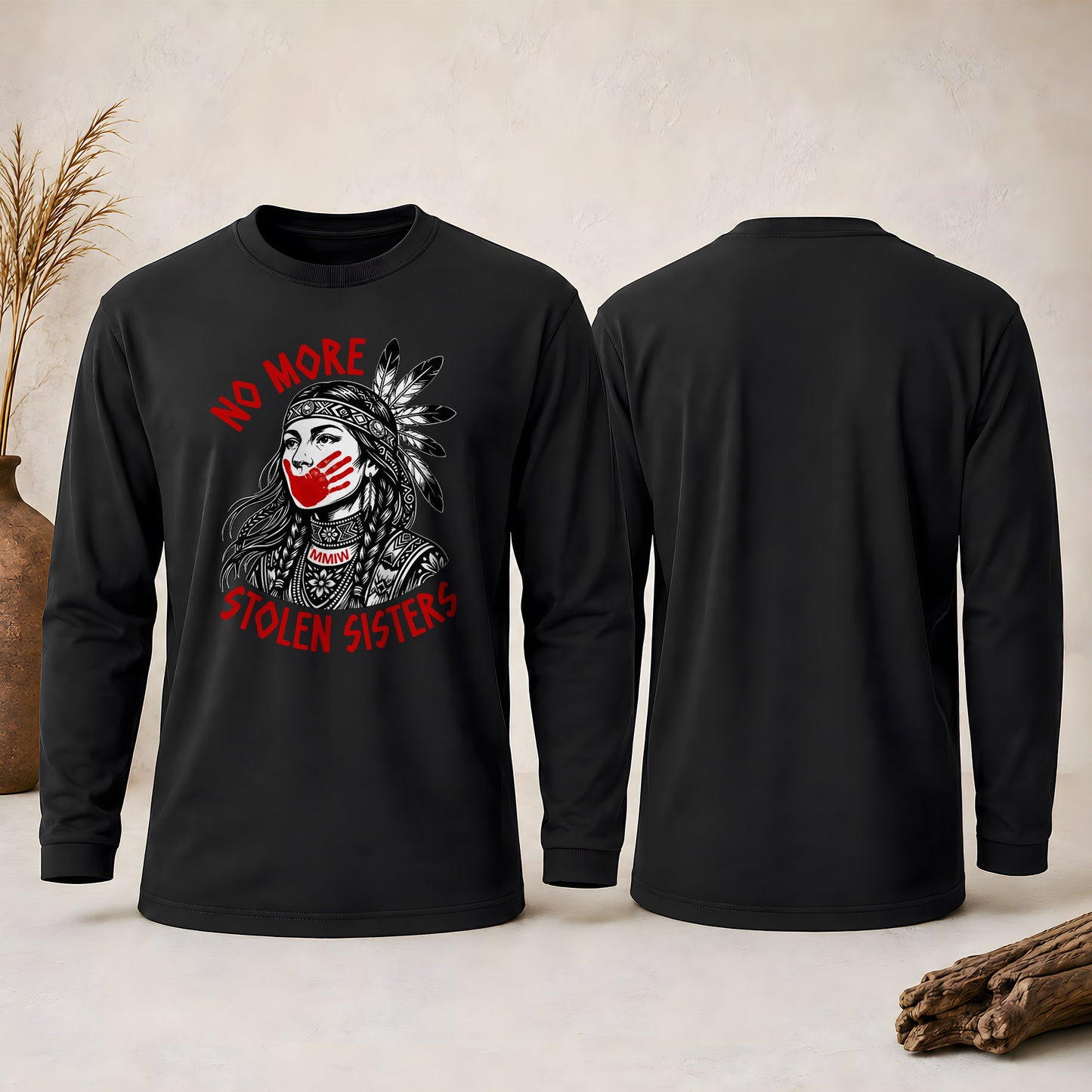 No More Stolen Sisters Feather Unisex Long Sleeve