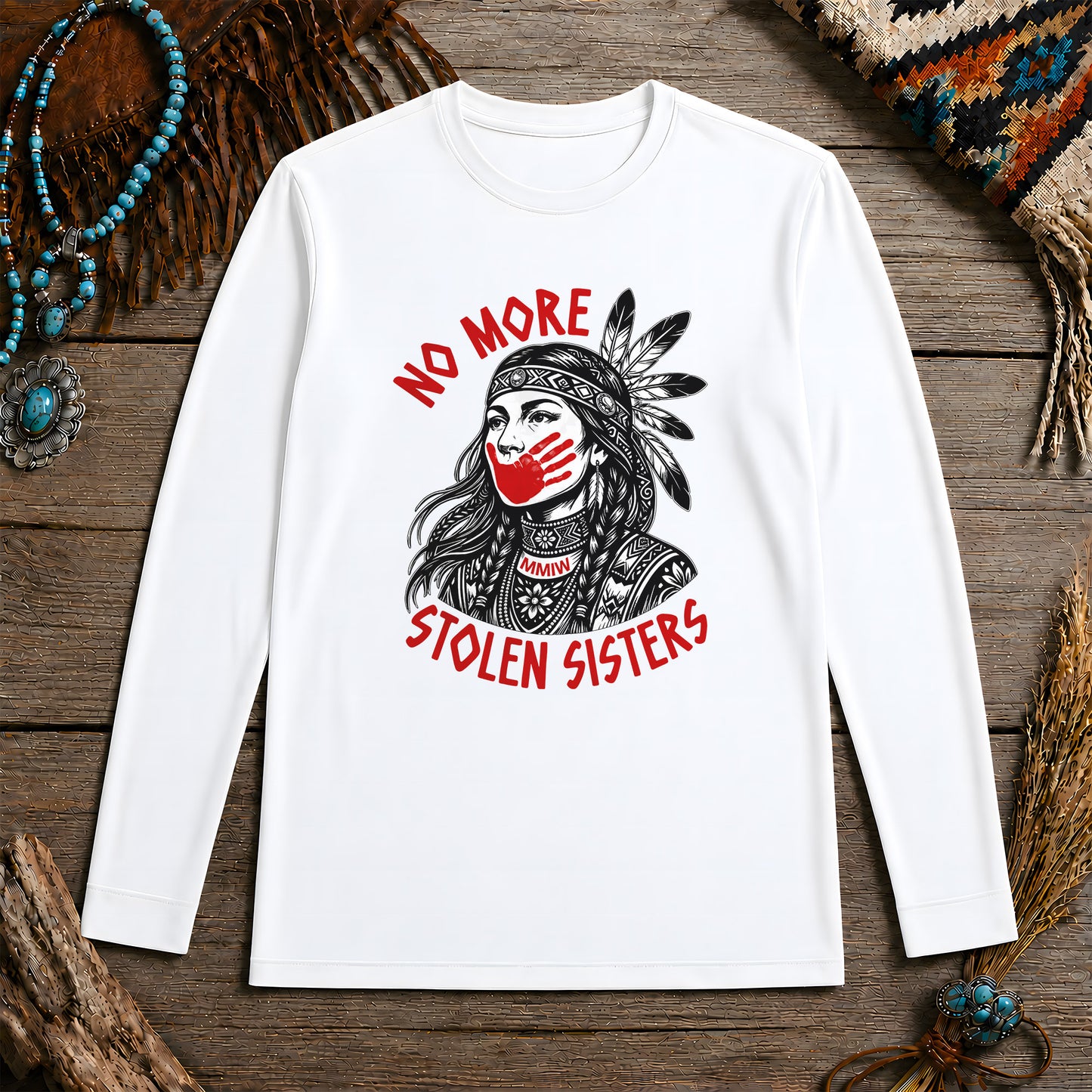 No More Stolen Sisters Feather Unisex Long Sleeve