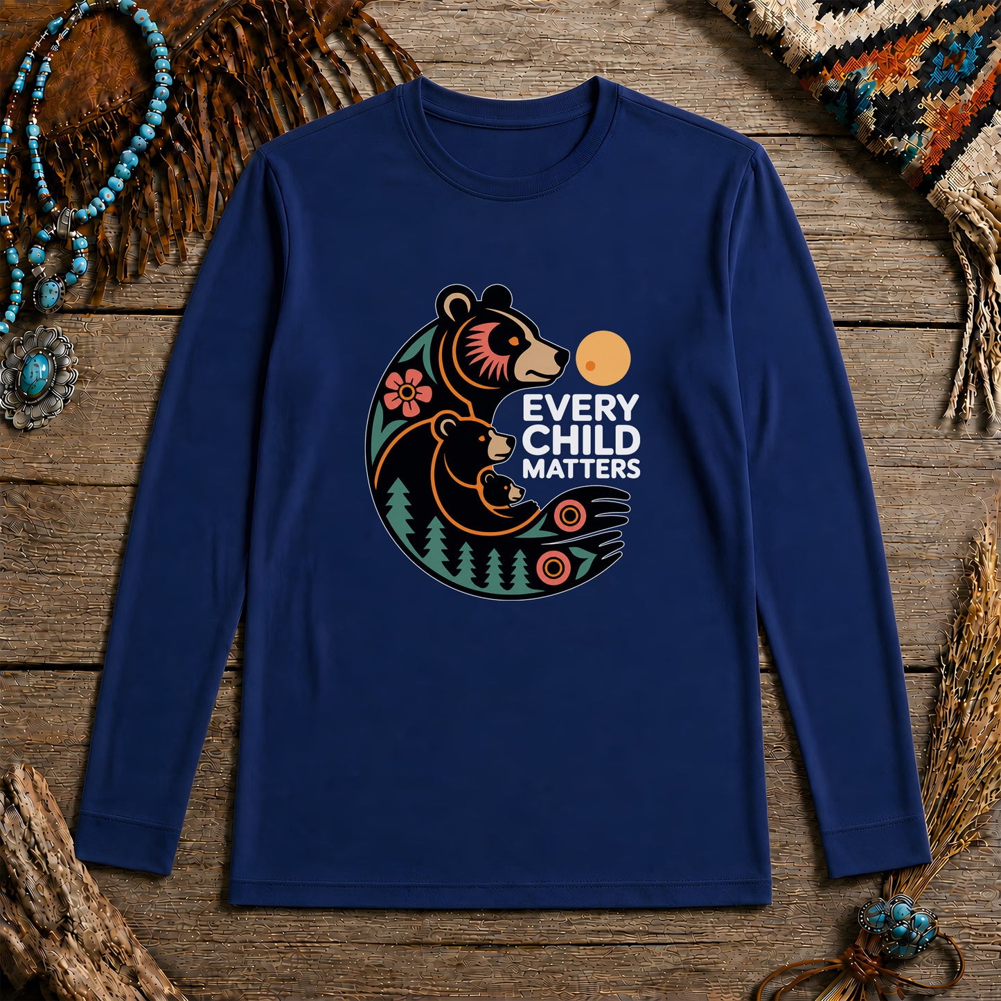 Every Child Matters Bear Family Unisex Long Sleeve