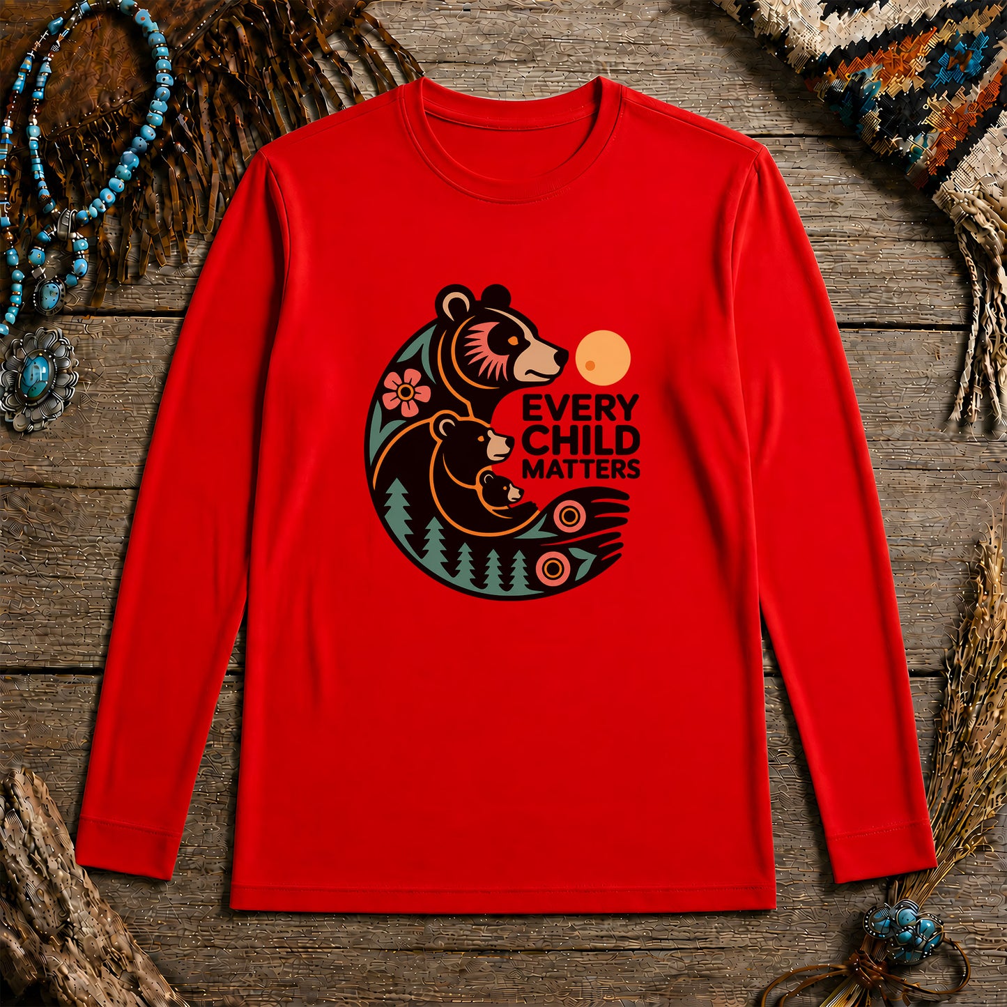 Every Child Matters Bear Family Unisex Long Sleeve
