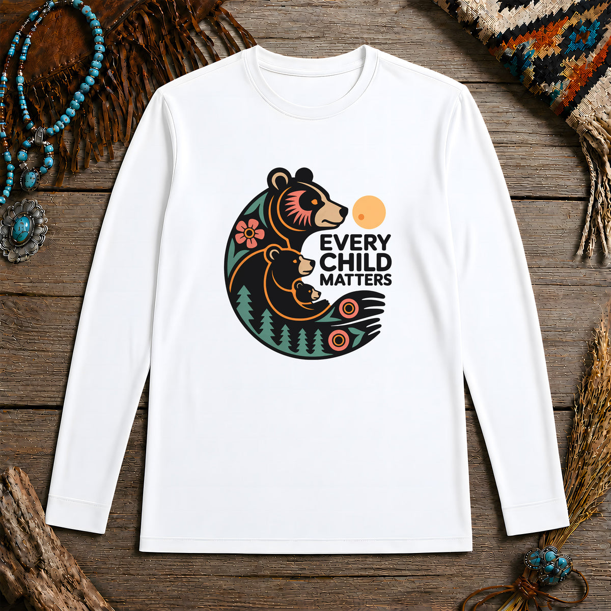Every Child Matters Bear Family Unisex Long Sleeve