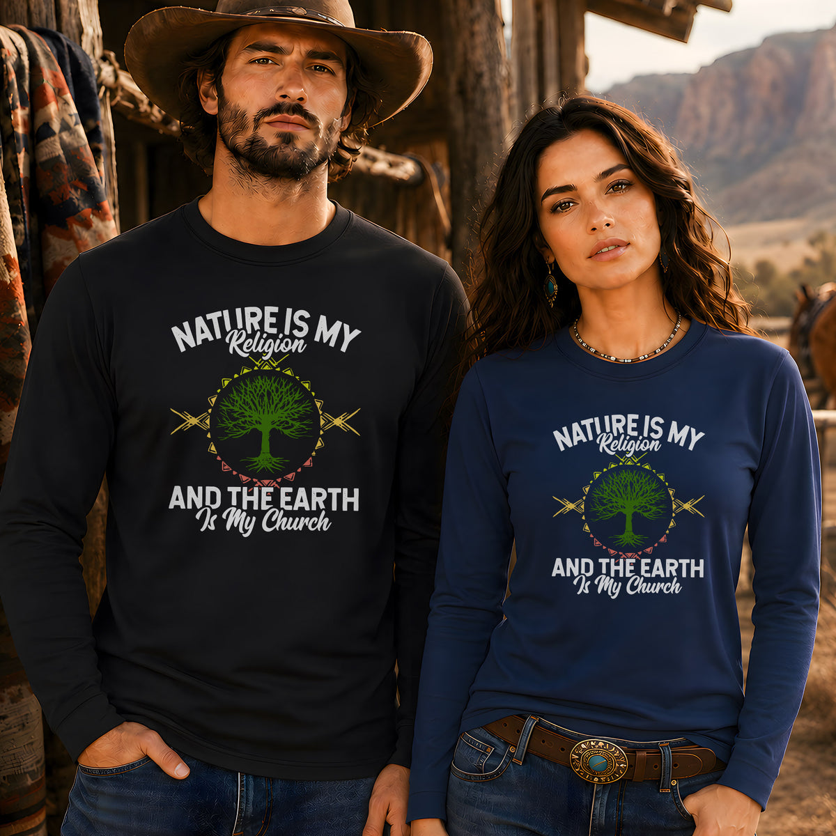 Nature Is My Religion And The Earth Is My Church Unisex Long Sleeve