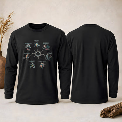 The Seven Sacred Laws Native American Indigenous Culture Unisex Long Sleeve