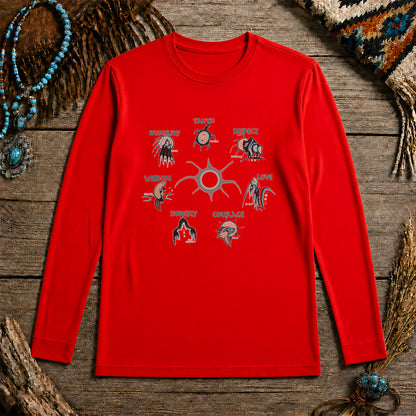 The Seven Sacred Laws Native American Indigenous Culture Unisex Long Sleeve