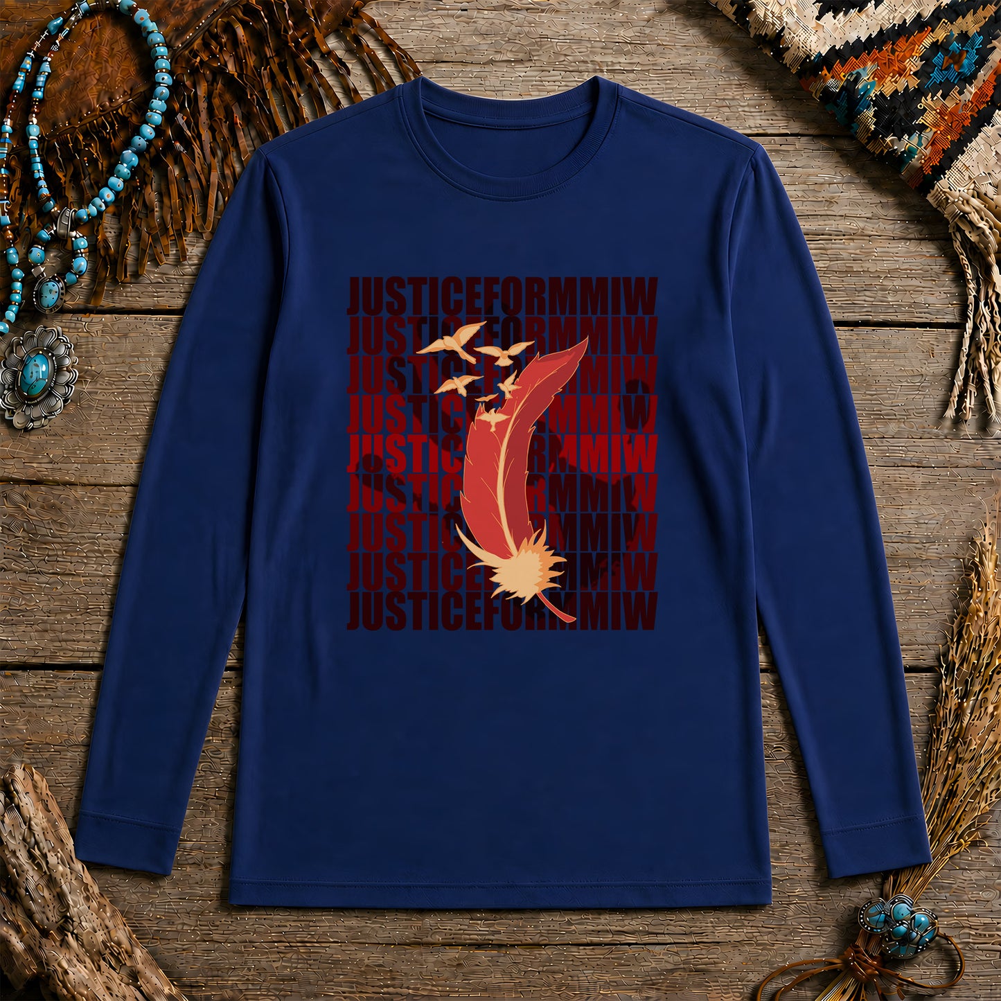 Justice For MMIW Feather Unisex Long Sleeve