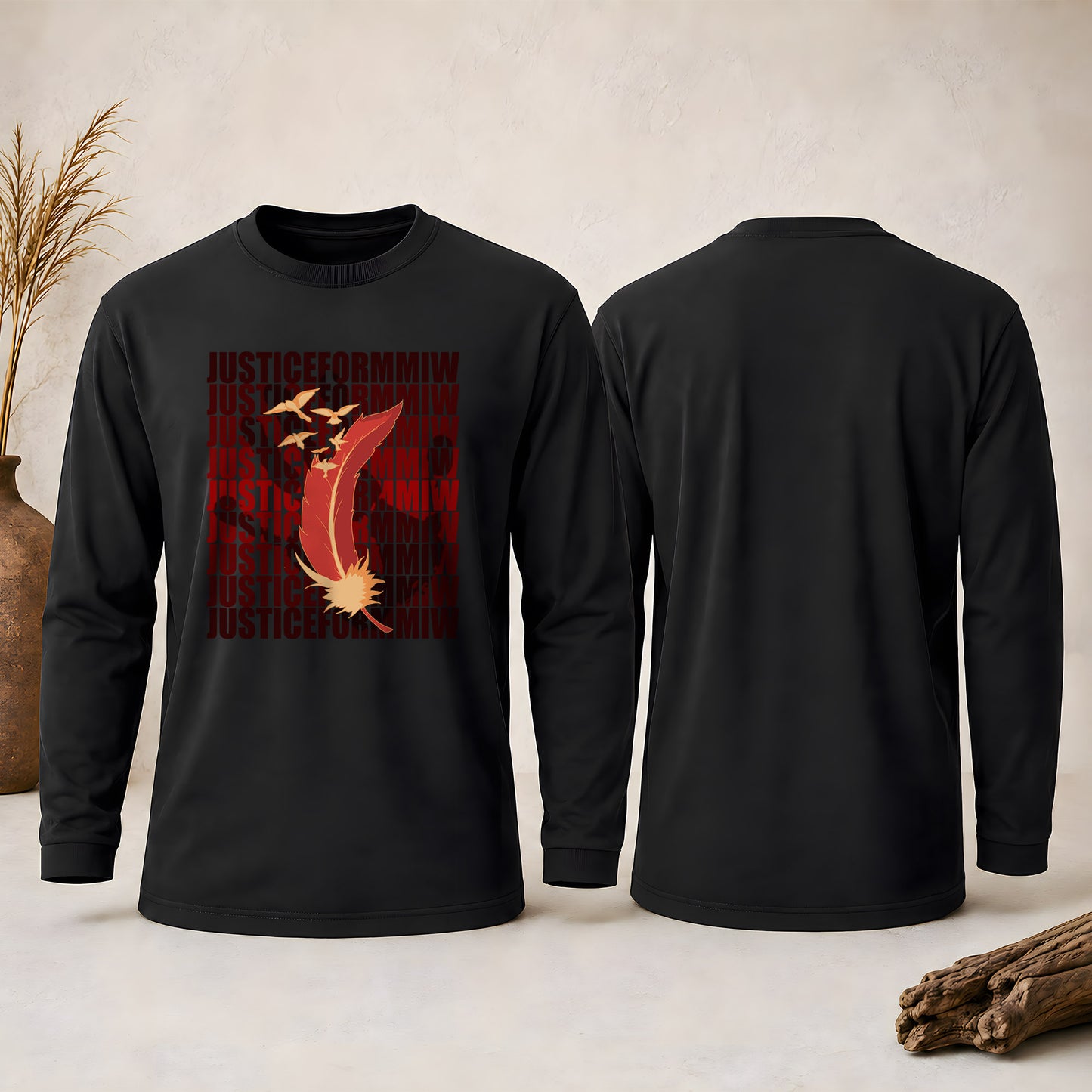 Justice For MMIW Feather Unisex Long Sleeve