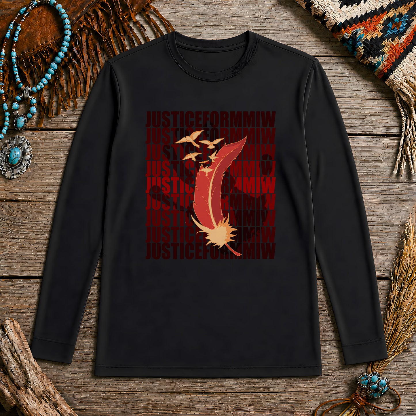 Justice For MMIW Feather Unisex Long Sleeve