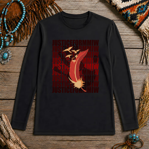 Justice For MMIW Feather Unisex Long Sleeve