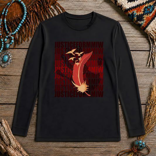 Justice For MMIW Feather Unisex Long Sleeve