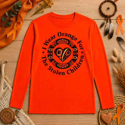 Every Child Matters Indigenous Heart & Symbol Design Unisex Long Sleeve