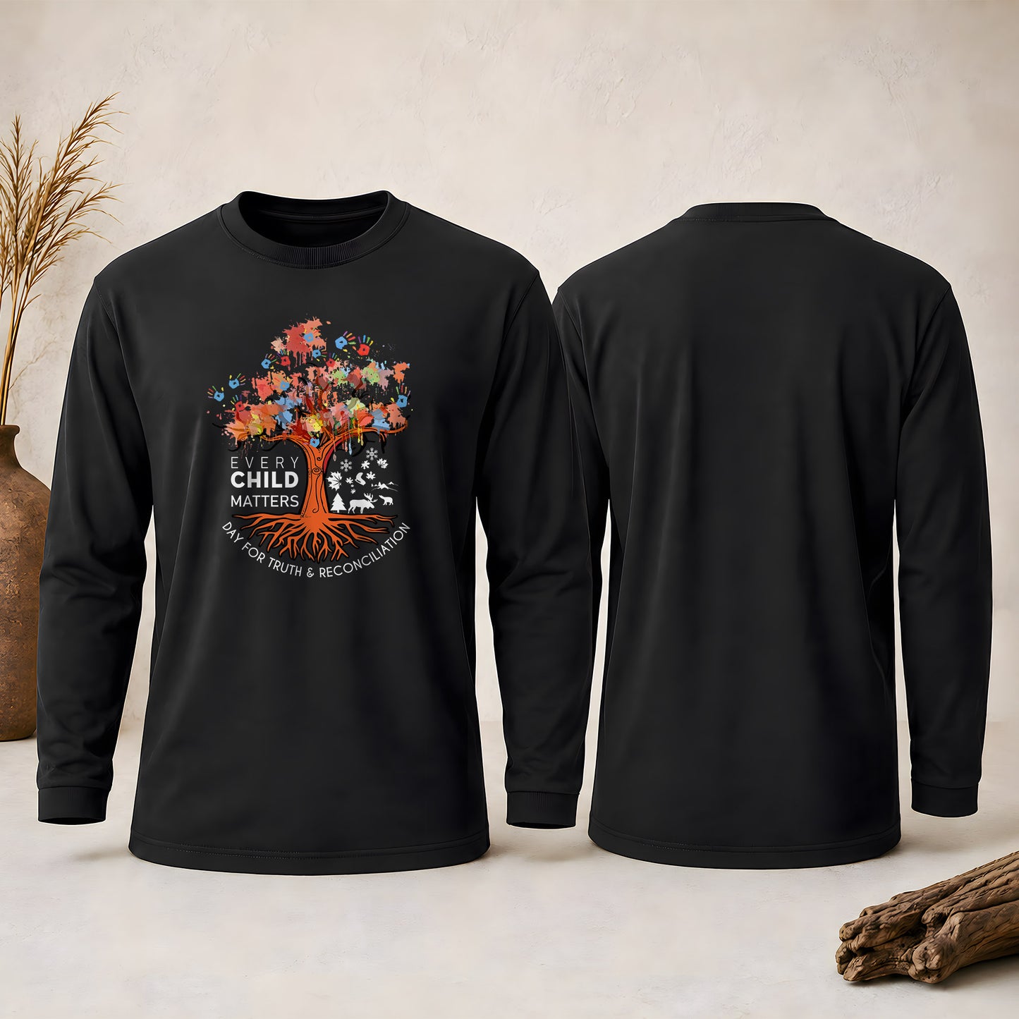 Every Child Matters Tree Of Life, Handprints Of Hope, And Healing Unisex Long Sleeve