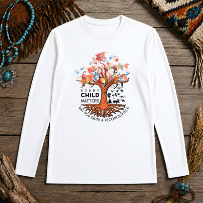 Every Child Matters Tree Of Life, Handprints Of Hope, And Healing Unisex Long Sleeve