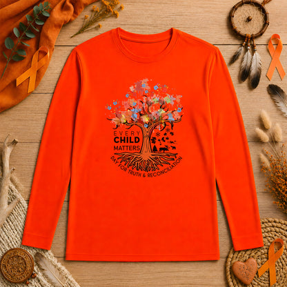 Every Child Matters Tree Of Life, Handprints Of Hope, And Healing Unisex Long Sleeve